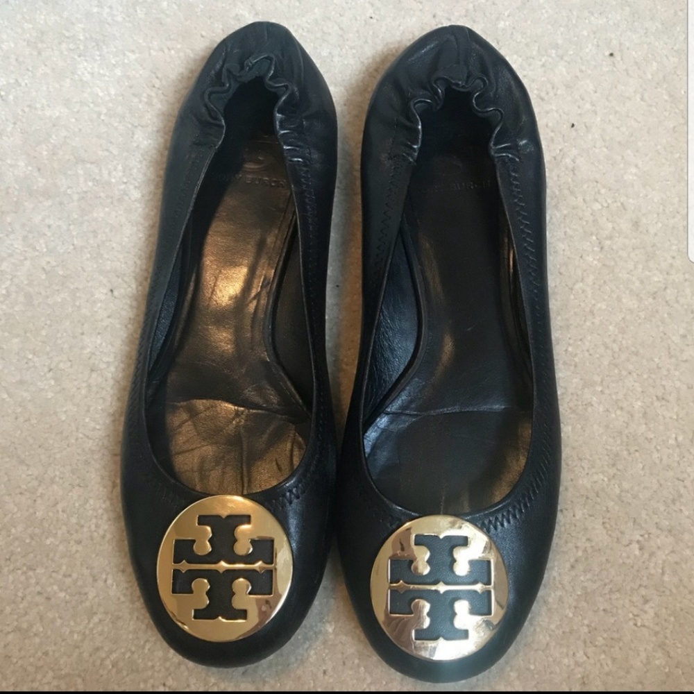 Tory Burch Black Reva Flats